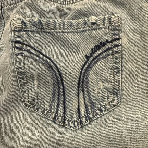 Y2K Hollister Low Rise Blue Denim Mini Skirt With Shorts Underneath 6/28 - Picture 7 of 8
